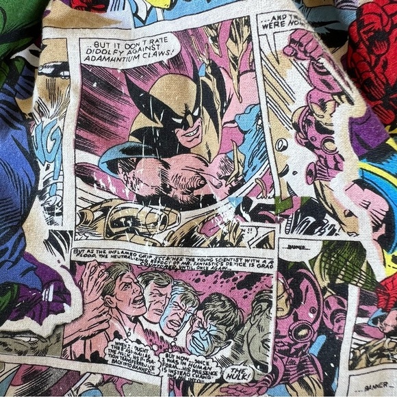 VTG Marvel Comics Fit and Flare Mini Skater Dress Spider-Man Hulk Thor Colorful - Picture 10 of 16